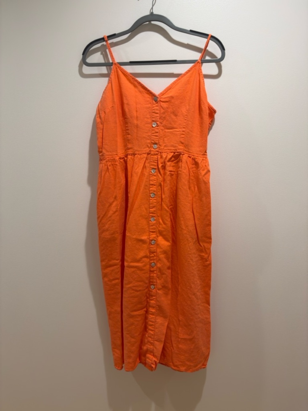 a new day Orange Sleeveless Tank Top with Front Detail